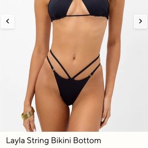 Layla String Bikini Bottom Black